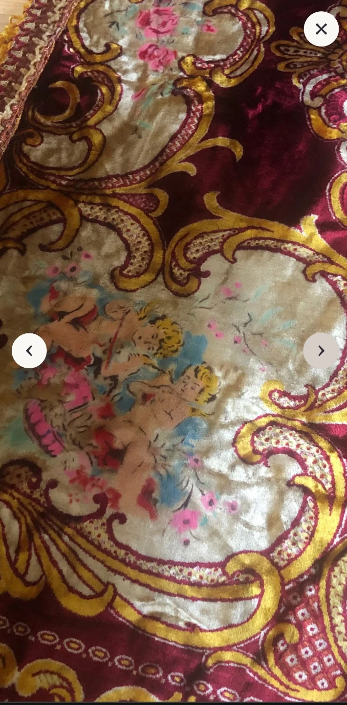 Vintage Baroque Style Velvet Bedspread - photo 5