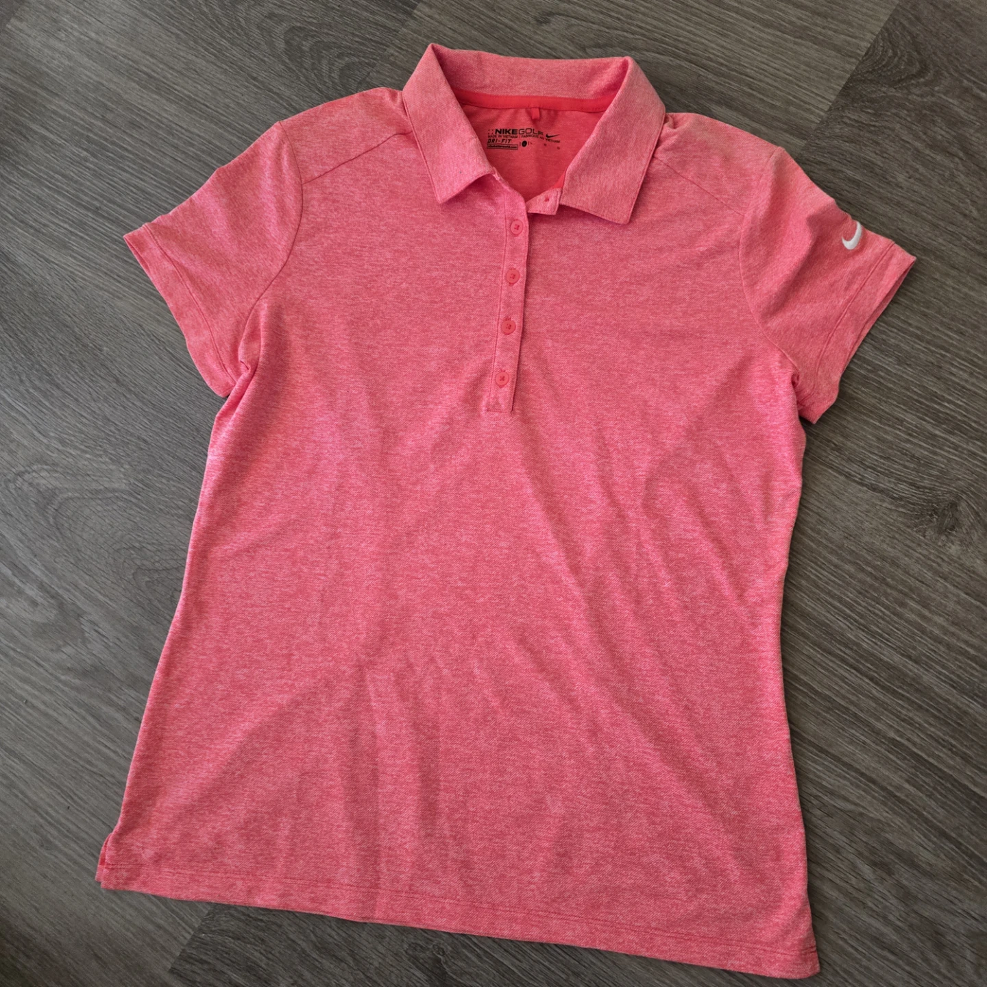 Nike Golf Dri-Fit Polo Shirt - Coral - Size L