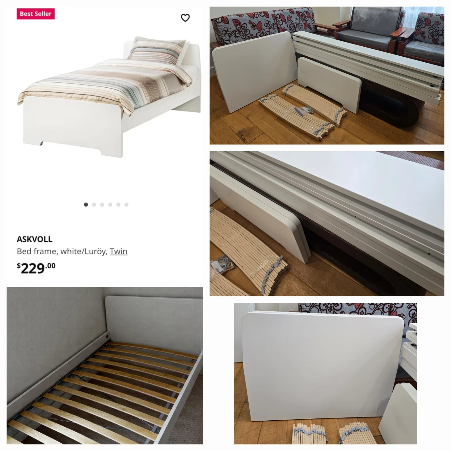 Two Askvoll Single/Twin Bedframes