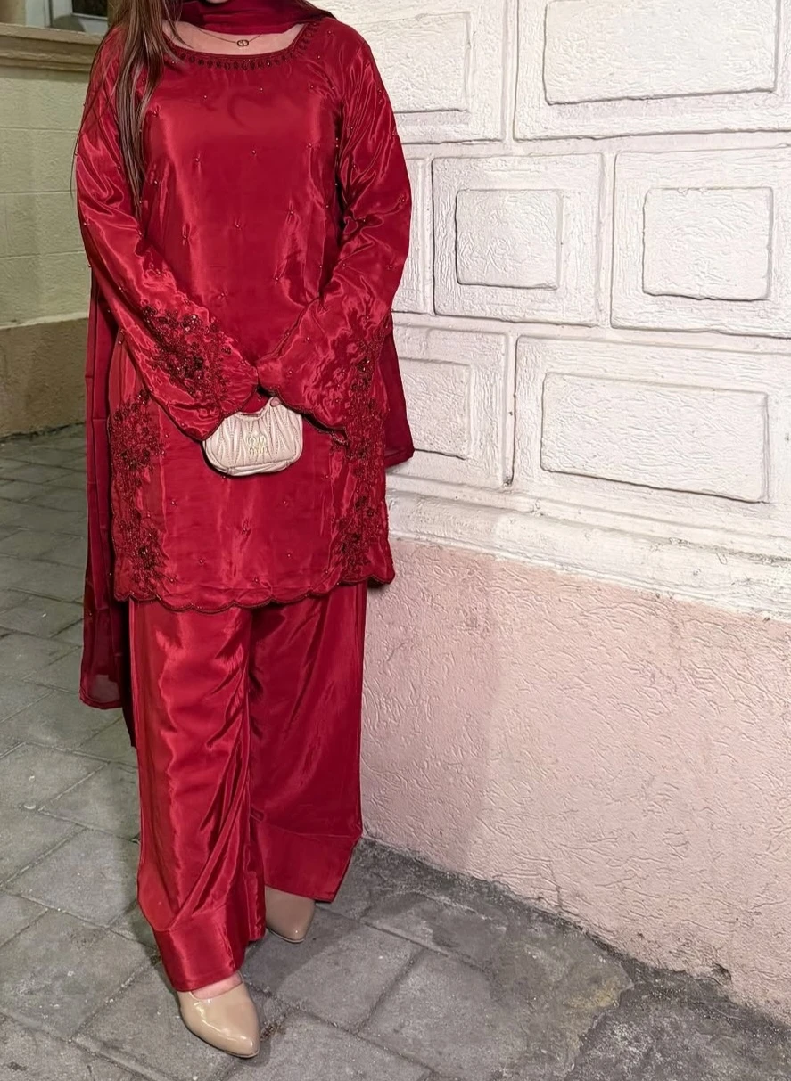 Premium Ready to Wear Satin Farshi Salwar - photo 3