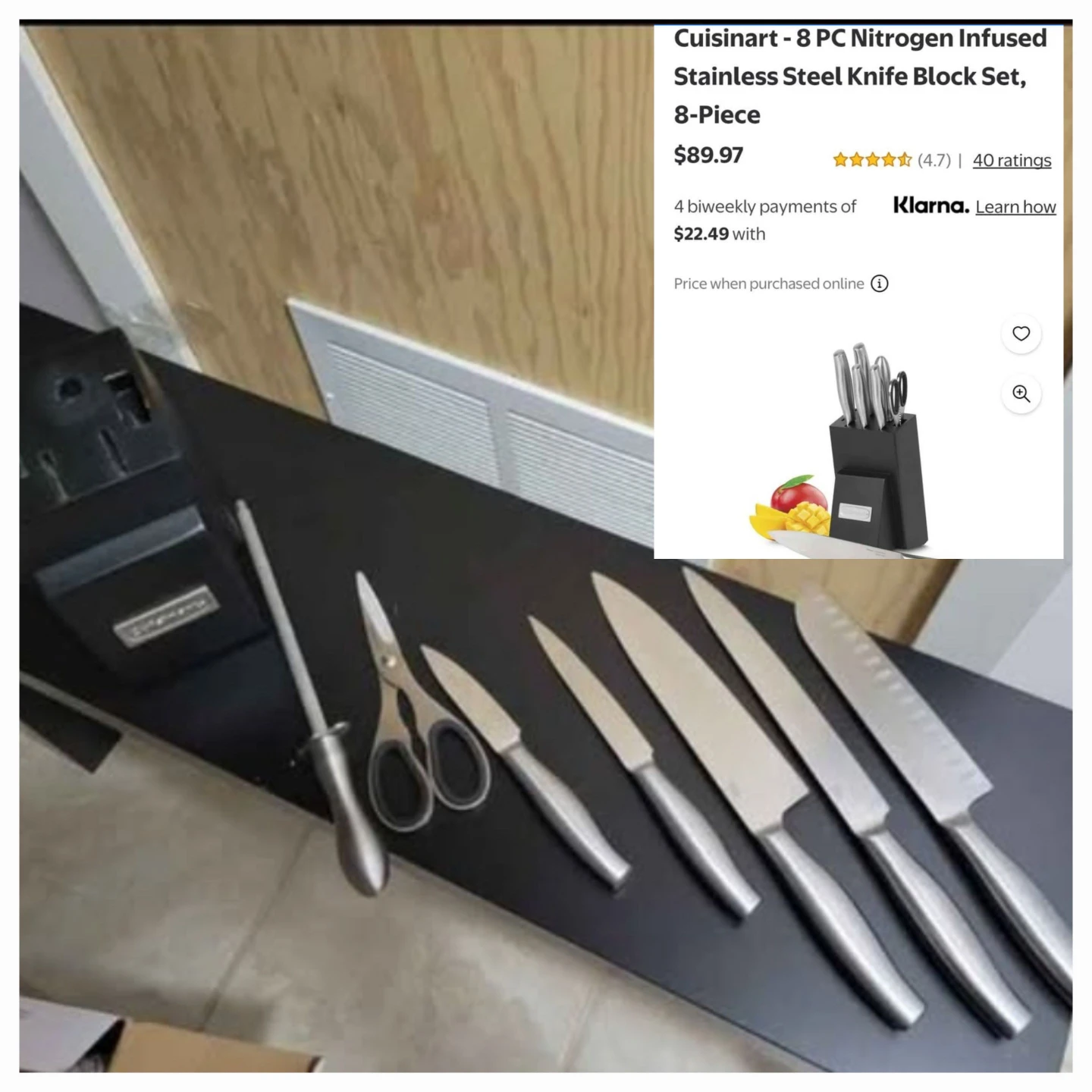 Cuisinart 8-Piece Nitrogen Infused Stainless Steel Knife Set