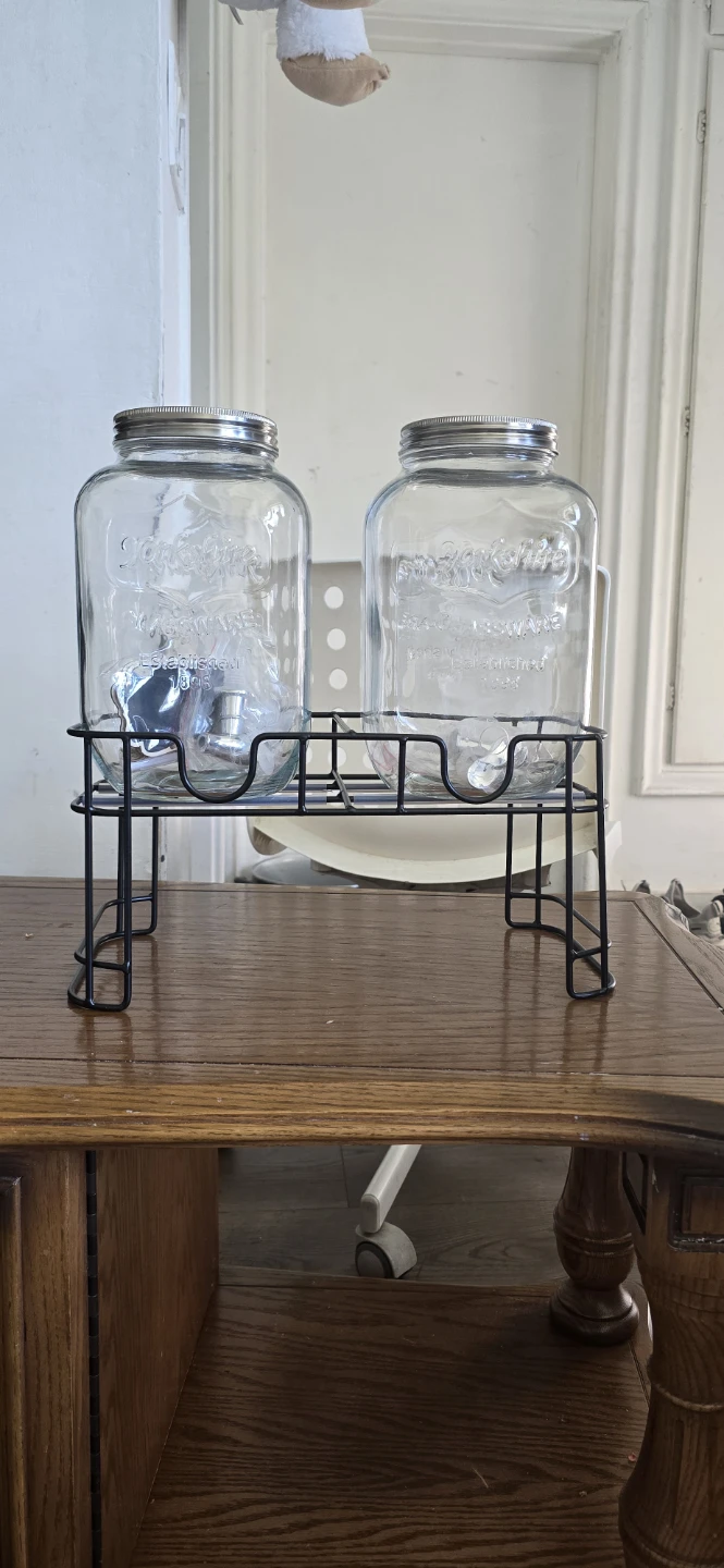 2-Pack  Glass Drink Dispensers