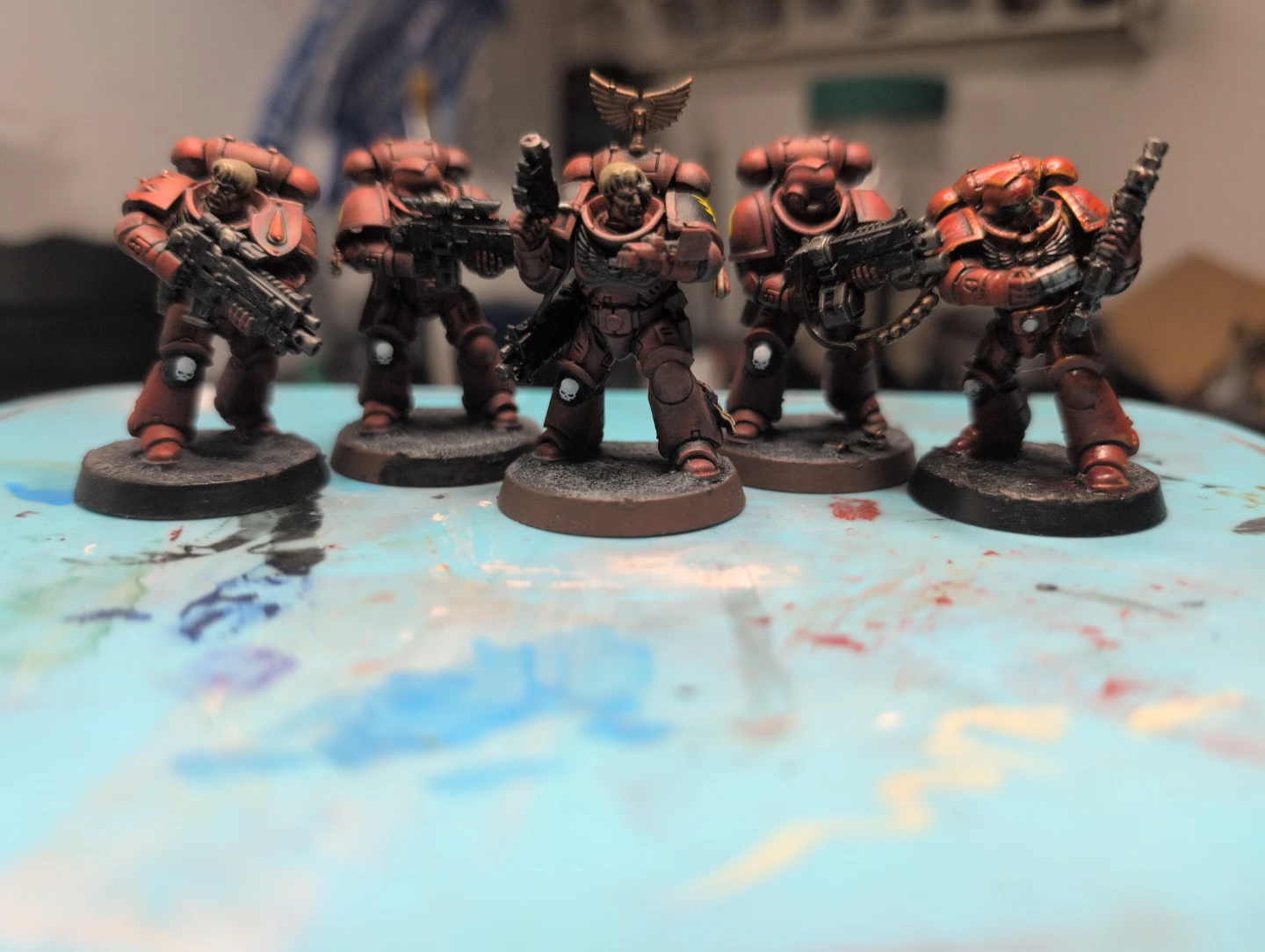 Warhammer 40k -  Blood Angels  Intercessors x5 - Magnet bases