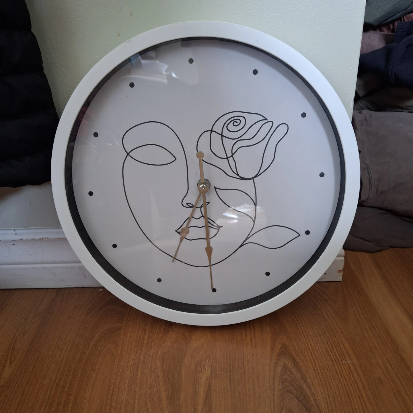 Minimalist abstract Art Wall Clock *defect*