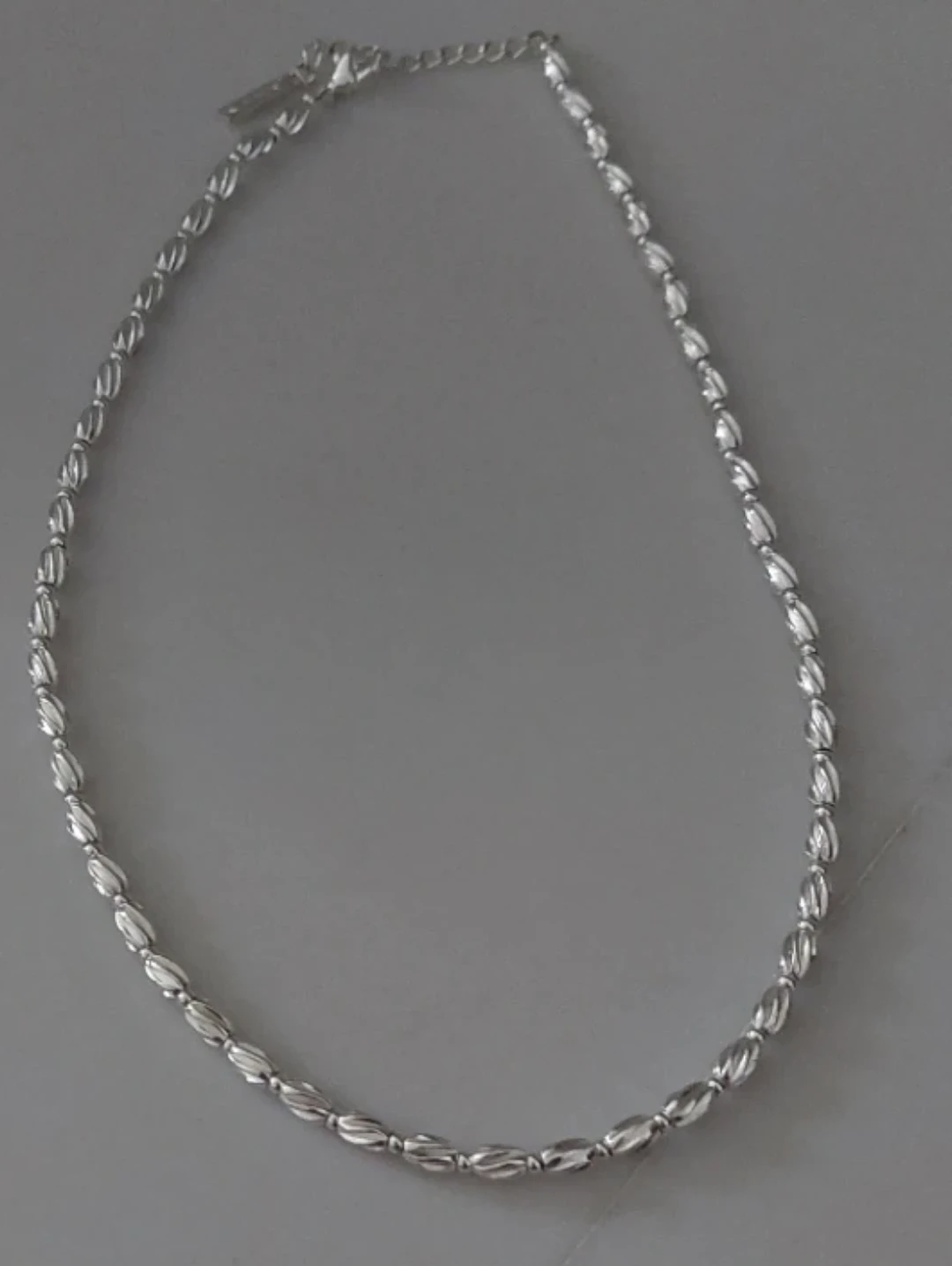 Napier Silver-Tone Twist Bead Necklace