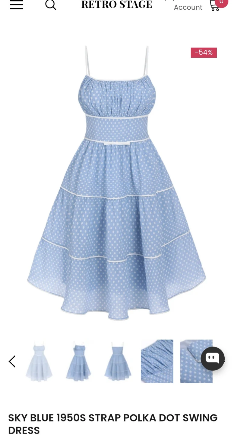 Blue Polka Dot Tiered Dress - photo 3