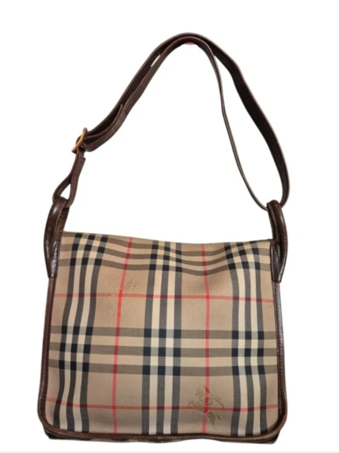 Vintage Burberrys Haymarket Check Pattern Shoulder Bag - photo 2