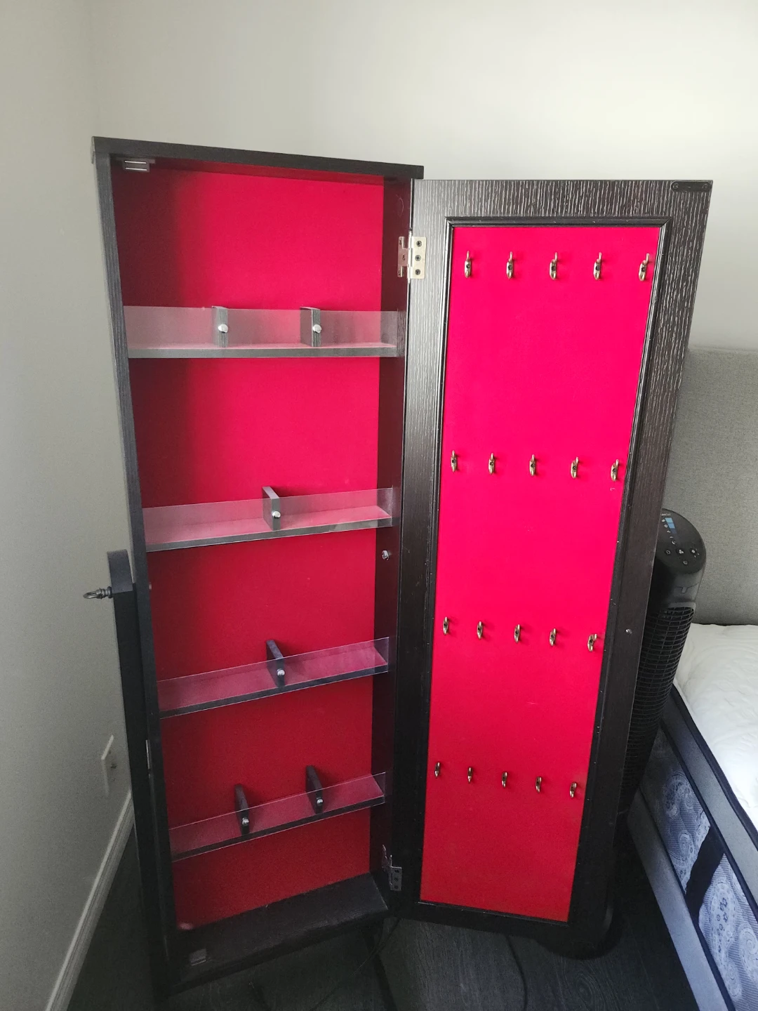 Black Full-Length Mirror Jewelry Armoire - photo 2