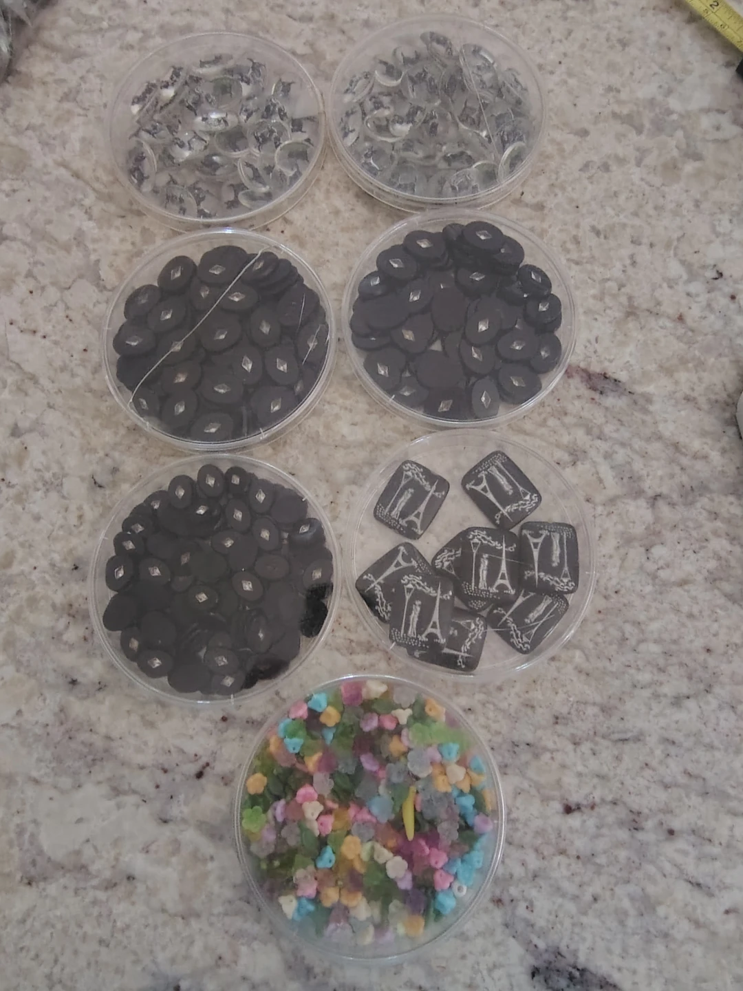 “400+ RARE VINTAGE CABOCHONS  - SCOTTY DOGS, PARIS, FLOWERS - photo 2