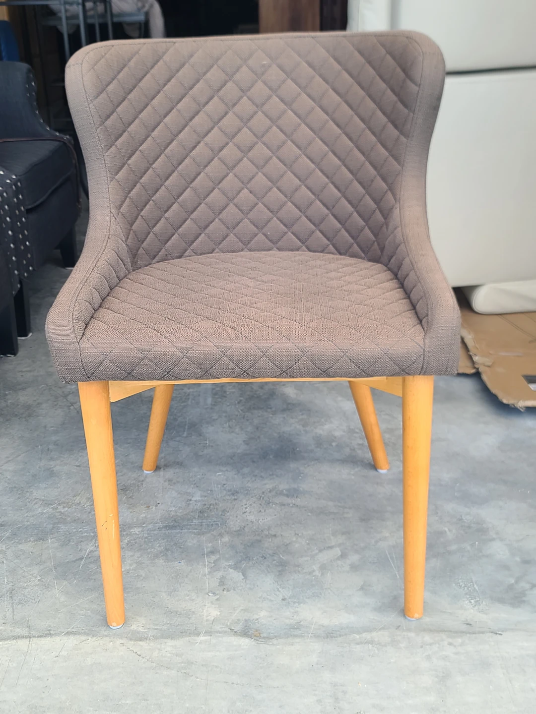 Quilted Fabric Accent Chair