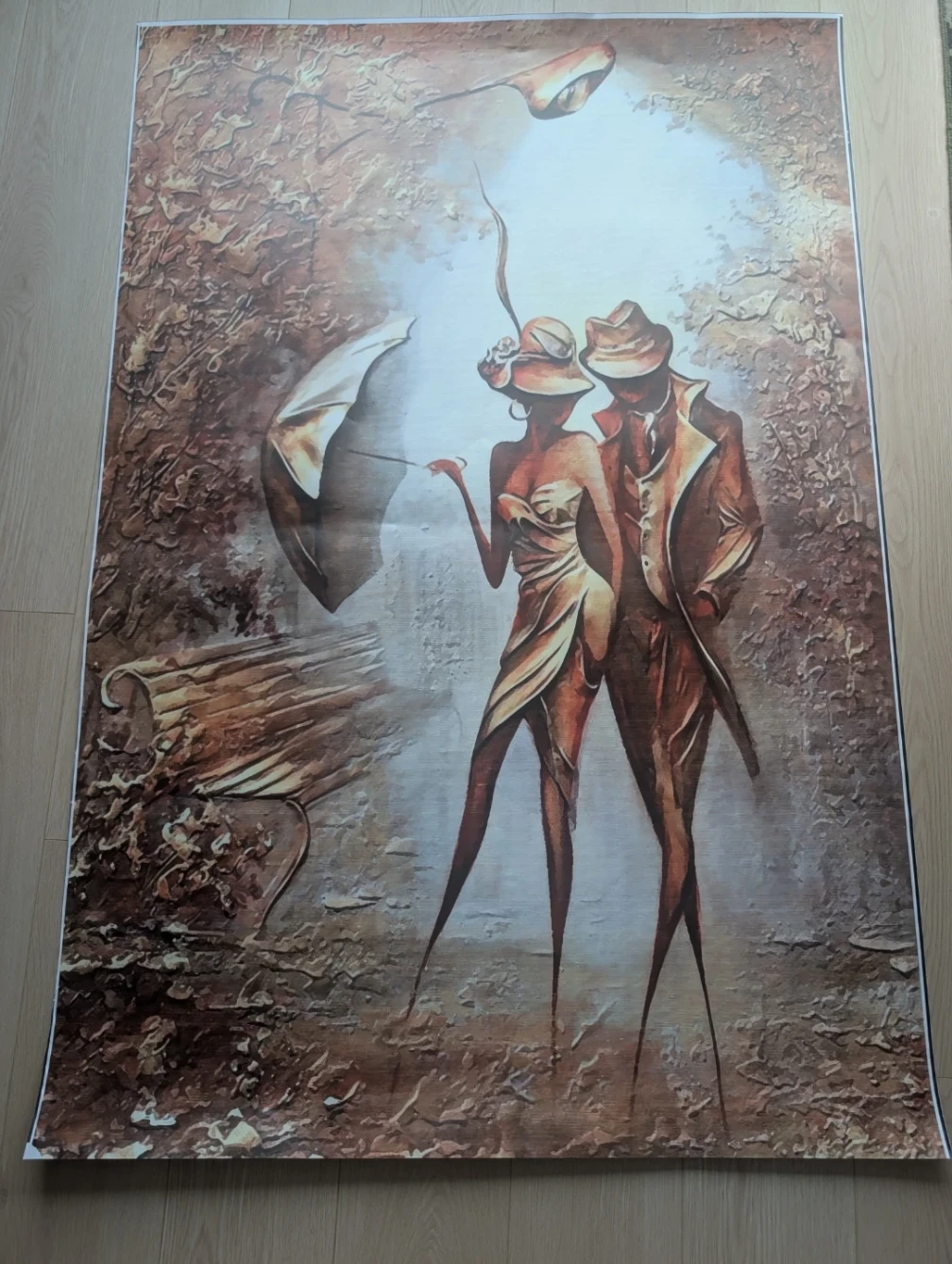 Large unframed Abstract Couple Wall Art Print (new) - photo 2