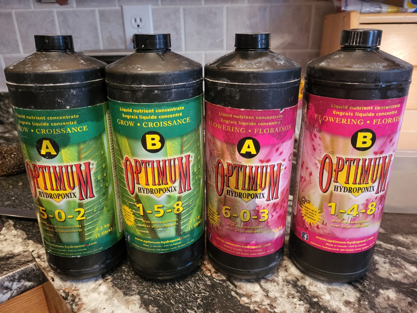 POT GROWERS Optimum Hydroponix Nutrient Set