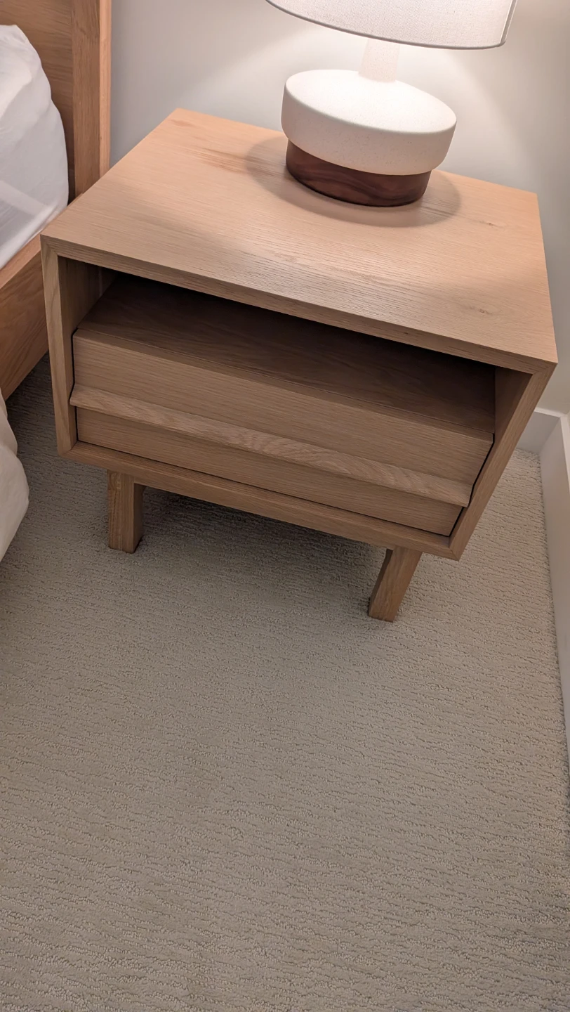 EQ3 oak nightstand with drawer - photo 5