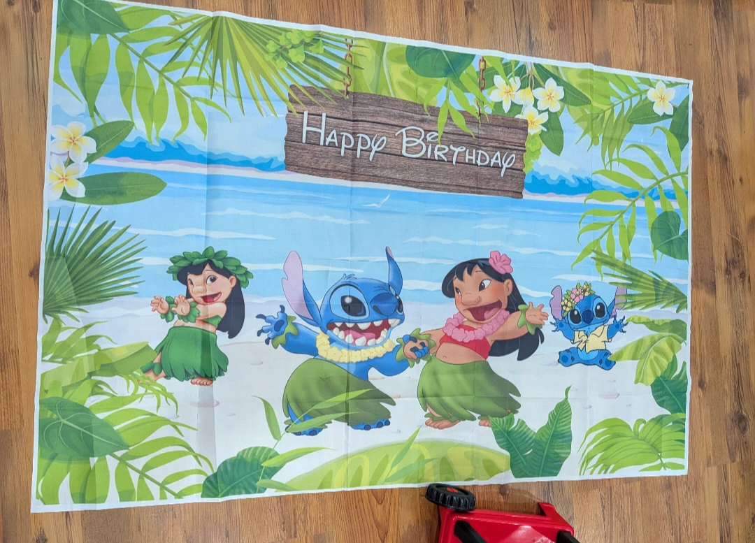 New Lilo and Stitch Happy Birthday Party Backdrop