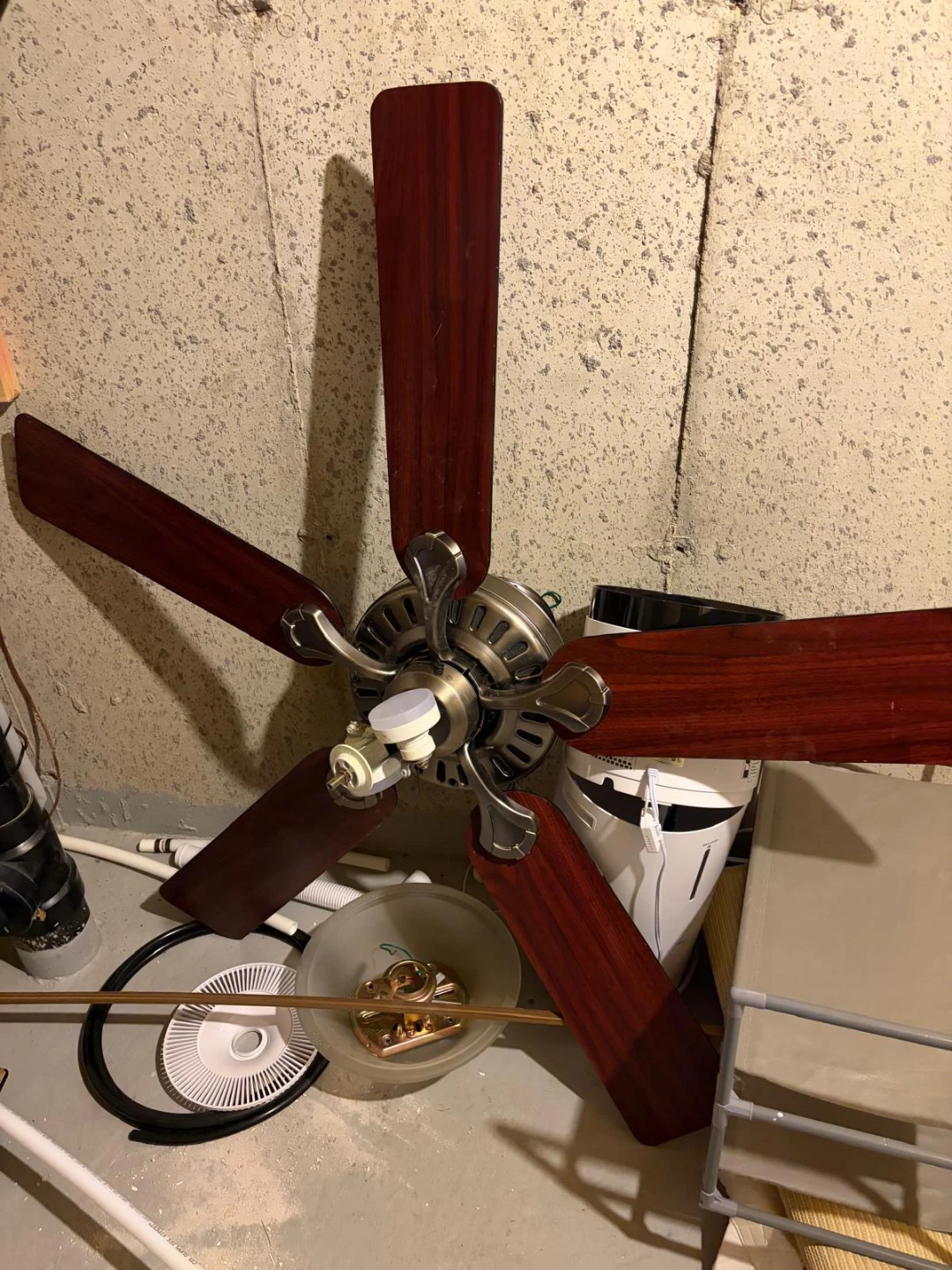 52” Antique Brass Ceiling Fan with Light Kit