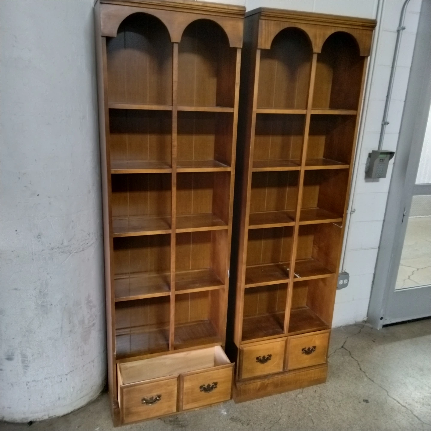 2 6 feet tall by 23 inch w solid wood