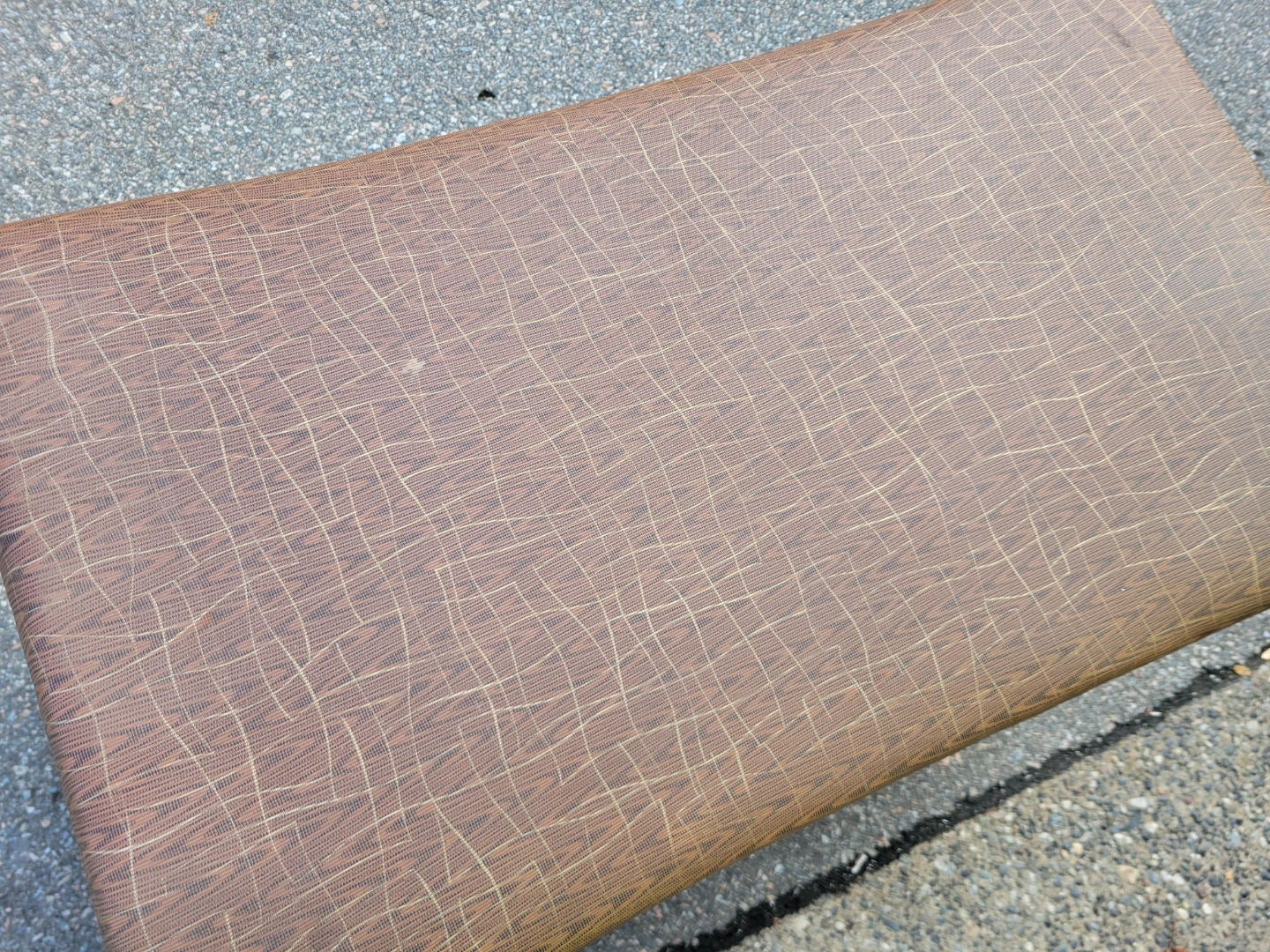 Vintage MCM Storage Ottoman / Footstool Bench – Brass Legs - photo 5