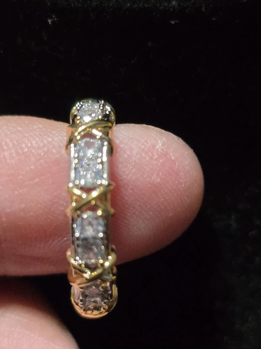 Two-Tone Simulated Diamond Eternity Band - photo 4