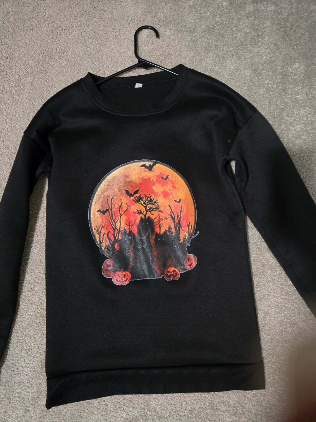 Black Halloween Graphic Sweatshirt