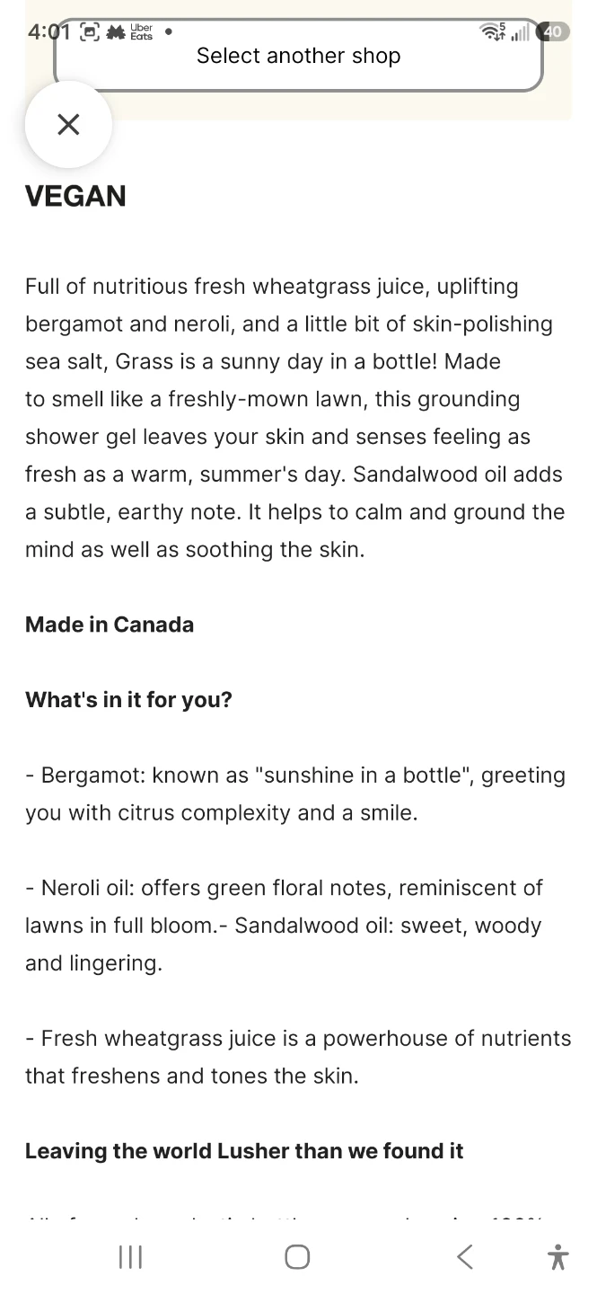 Lush Grass Shower Gel 100ml - photo 2