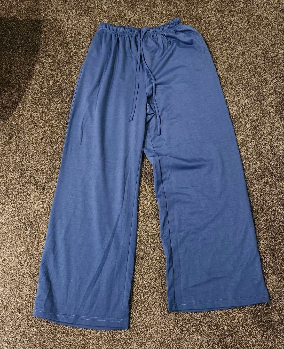Blue Wide-Leg Lounge Pants