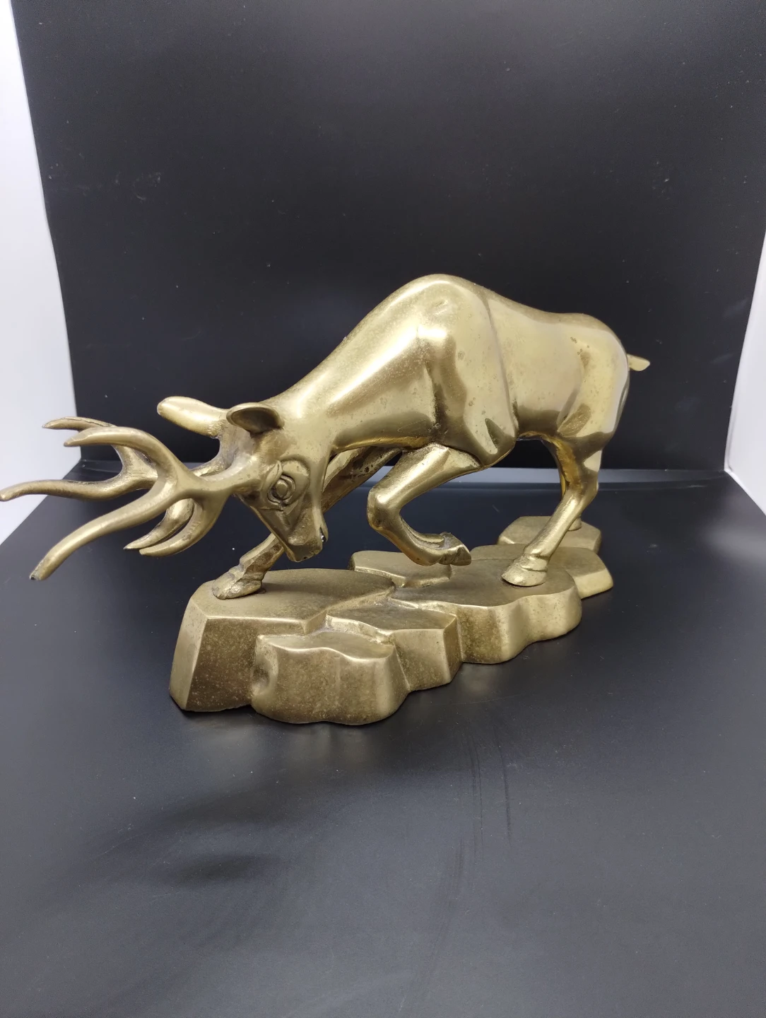 Vintage Brass Reindeer Figurine