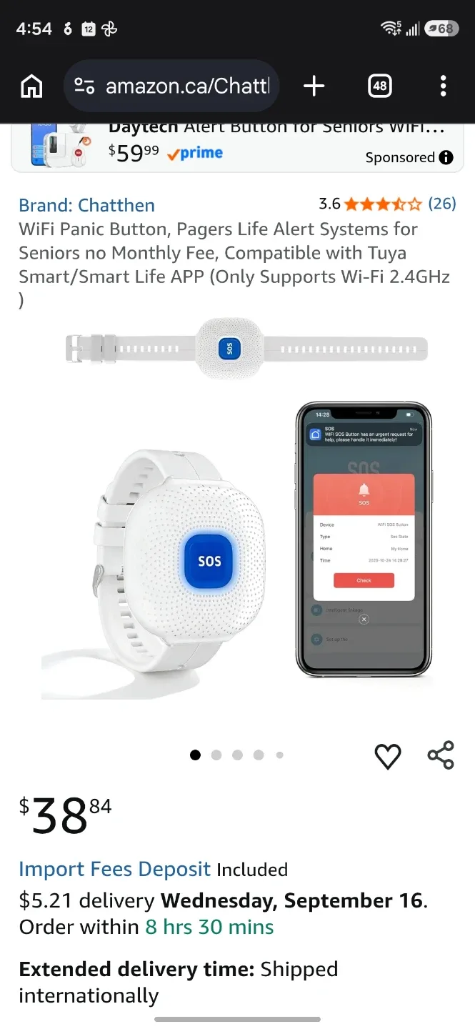 Chatthen WiFi Emergency Alert Button