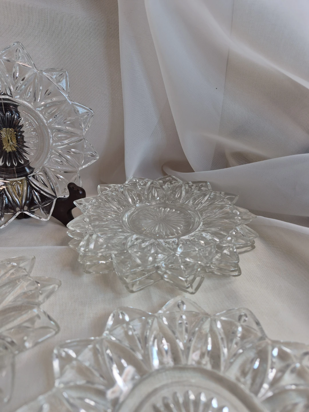 Lot of 7 Beautiful Vintage Clear Federal Glass Plates - photo 5