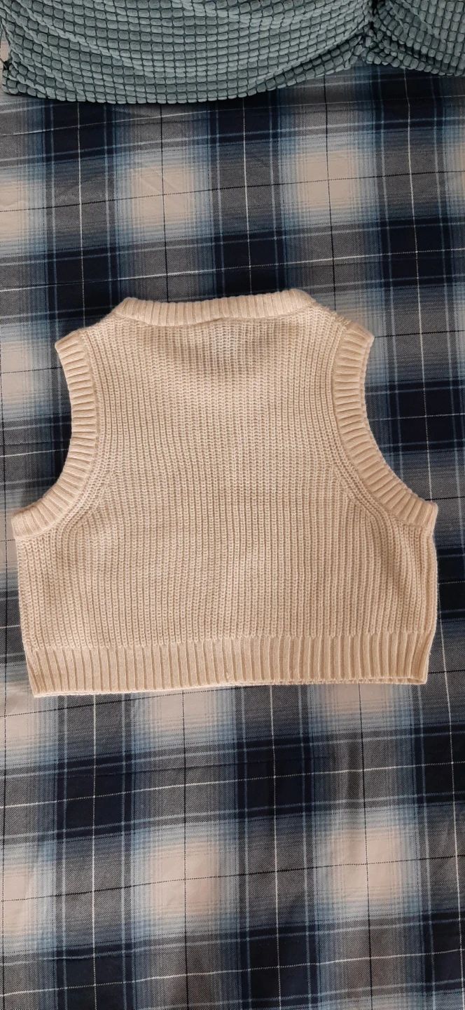 Divided H&M White Knit Vest - photo 4