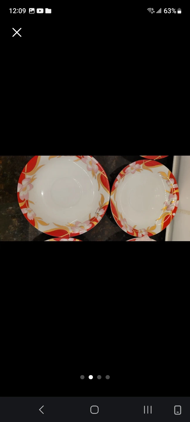 Set of 6 Floral Saucers - photo 2