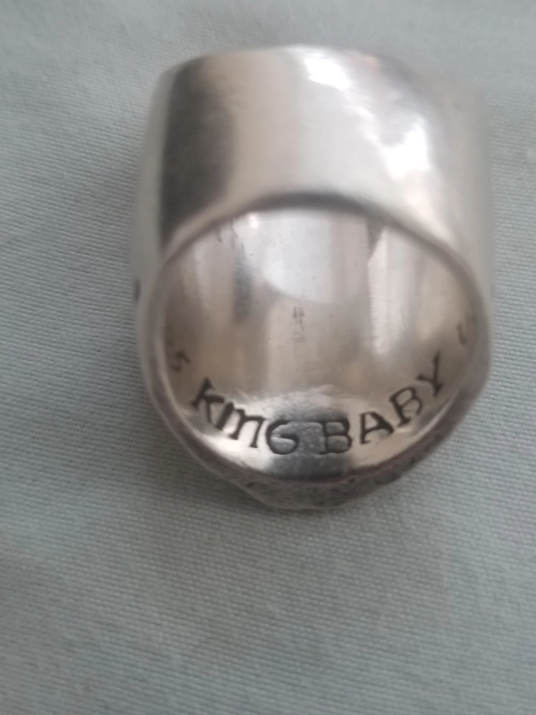 King Baby Sterling Silver Skull Ring - photo 4