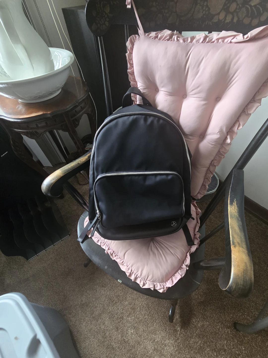 Mercedes-Benz Black Nylon Backpack - photo 2