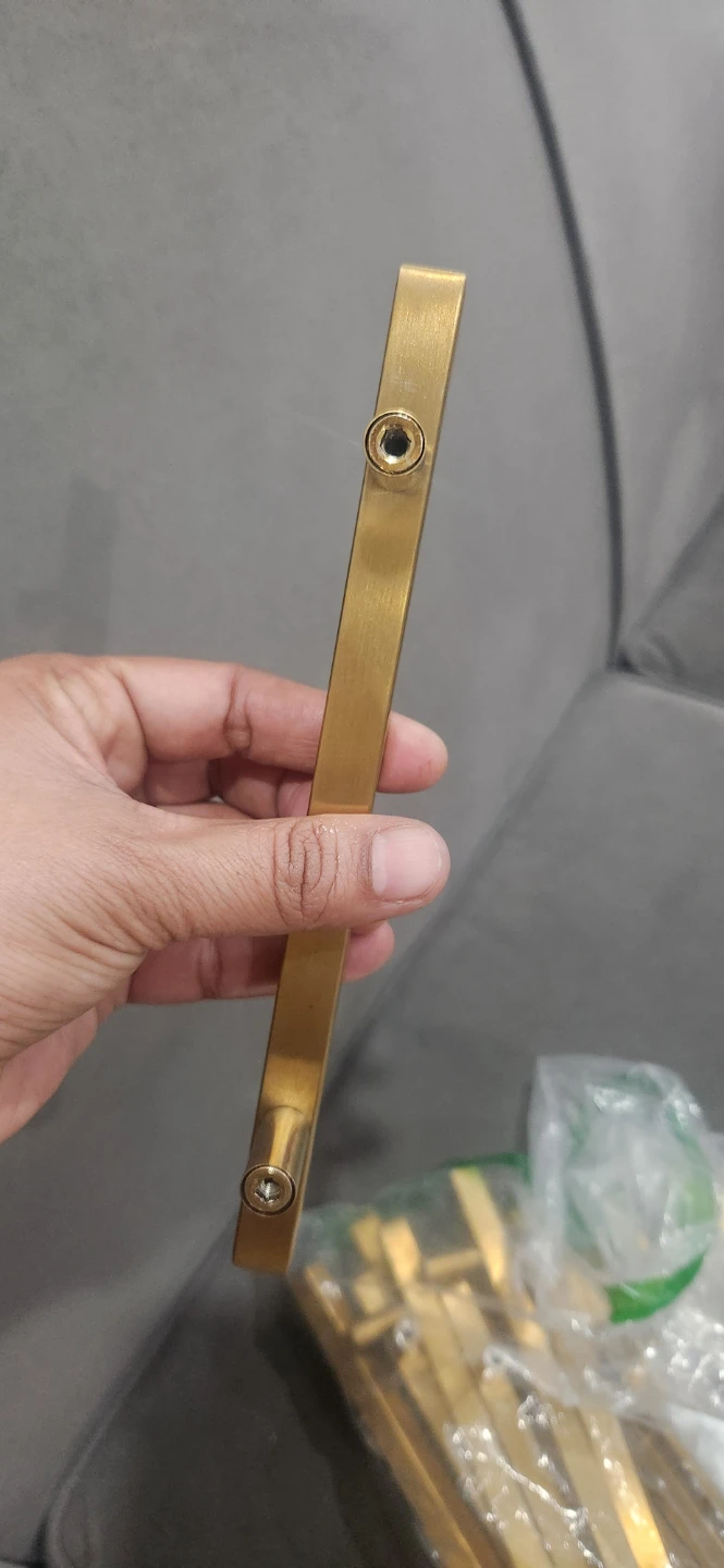 5 Golden Stainless Steel Cabinet Handles - photo 5