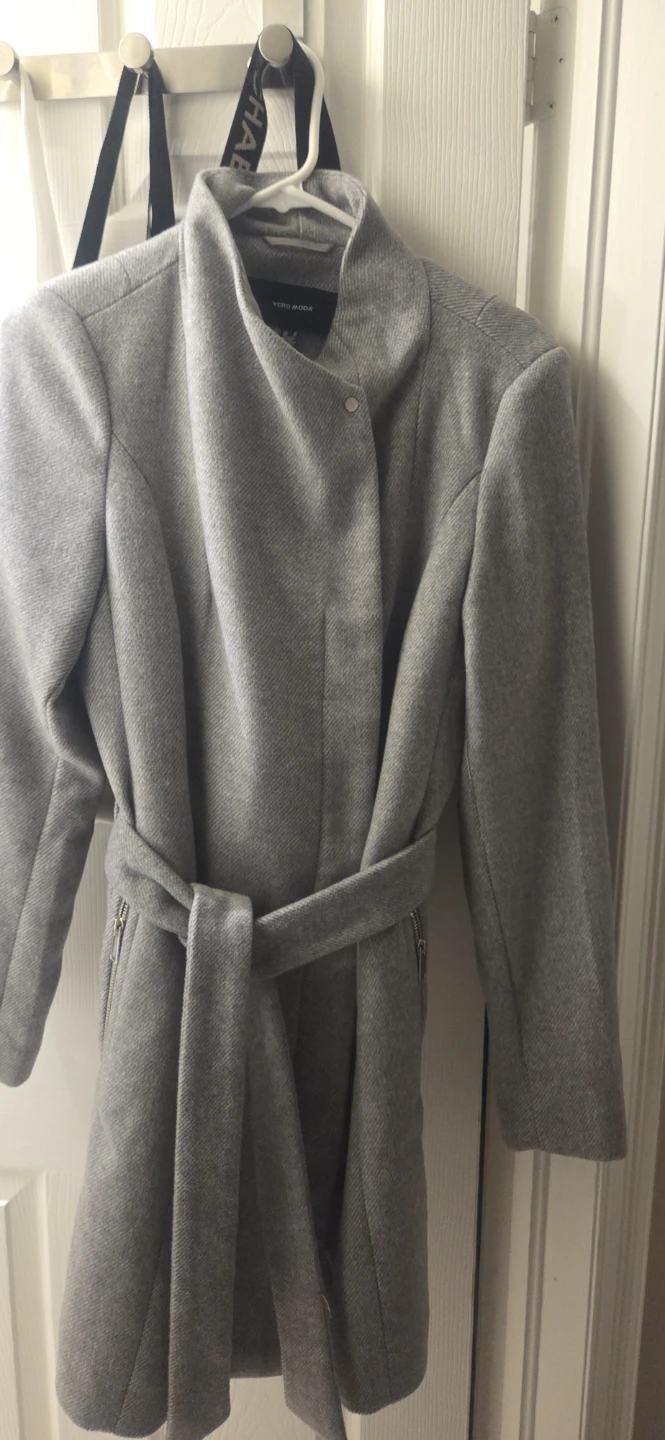 Vero Moda Grey Wool-Blend Coat