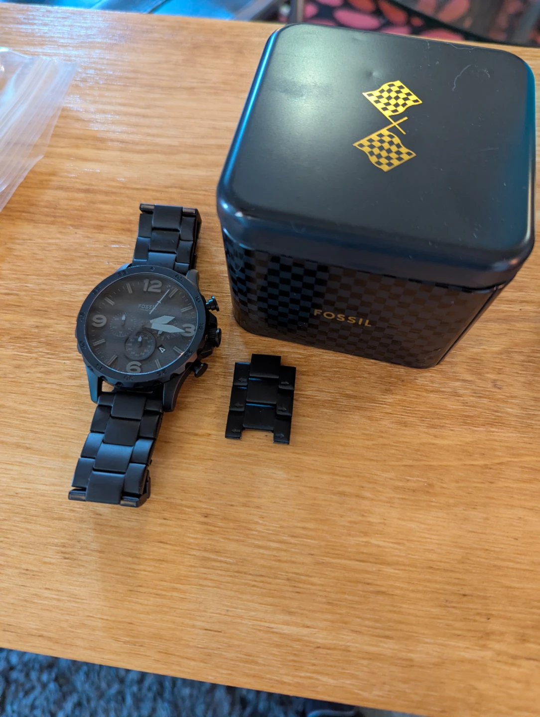 Fossil Men's All-Black Nate Chronograph Watch - photo 2
