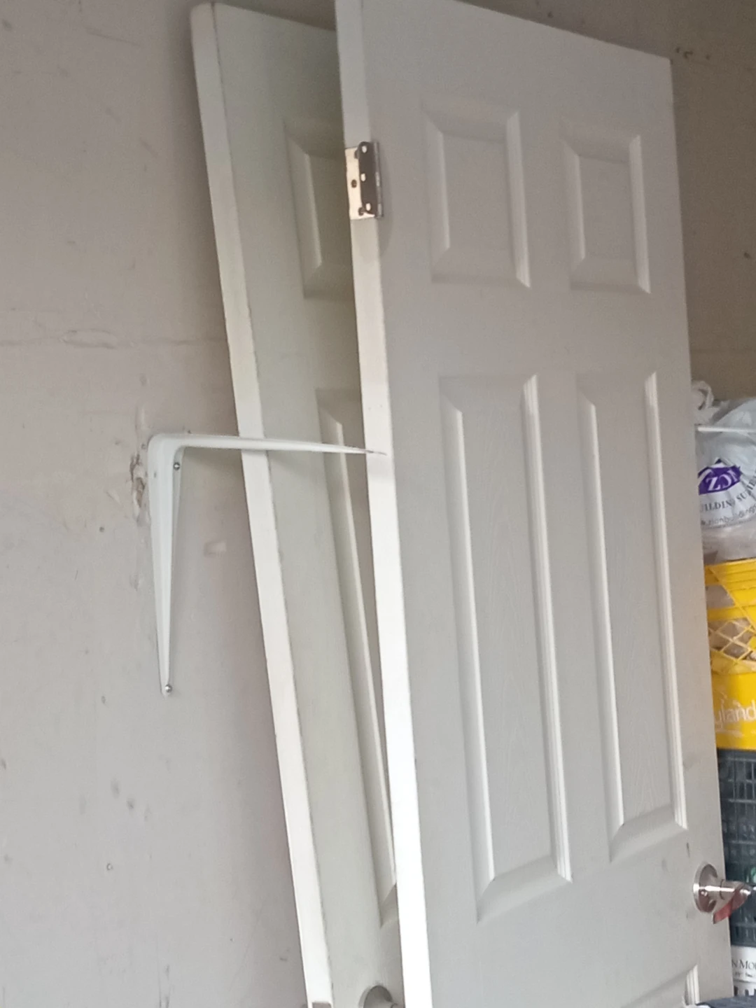Two White Interior Panel Doors
