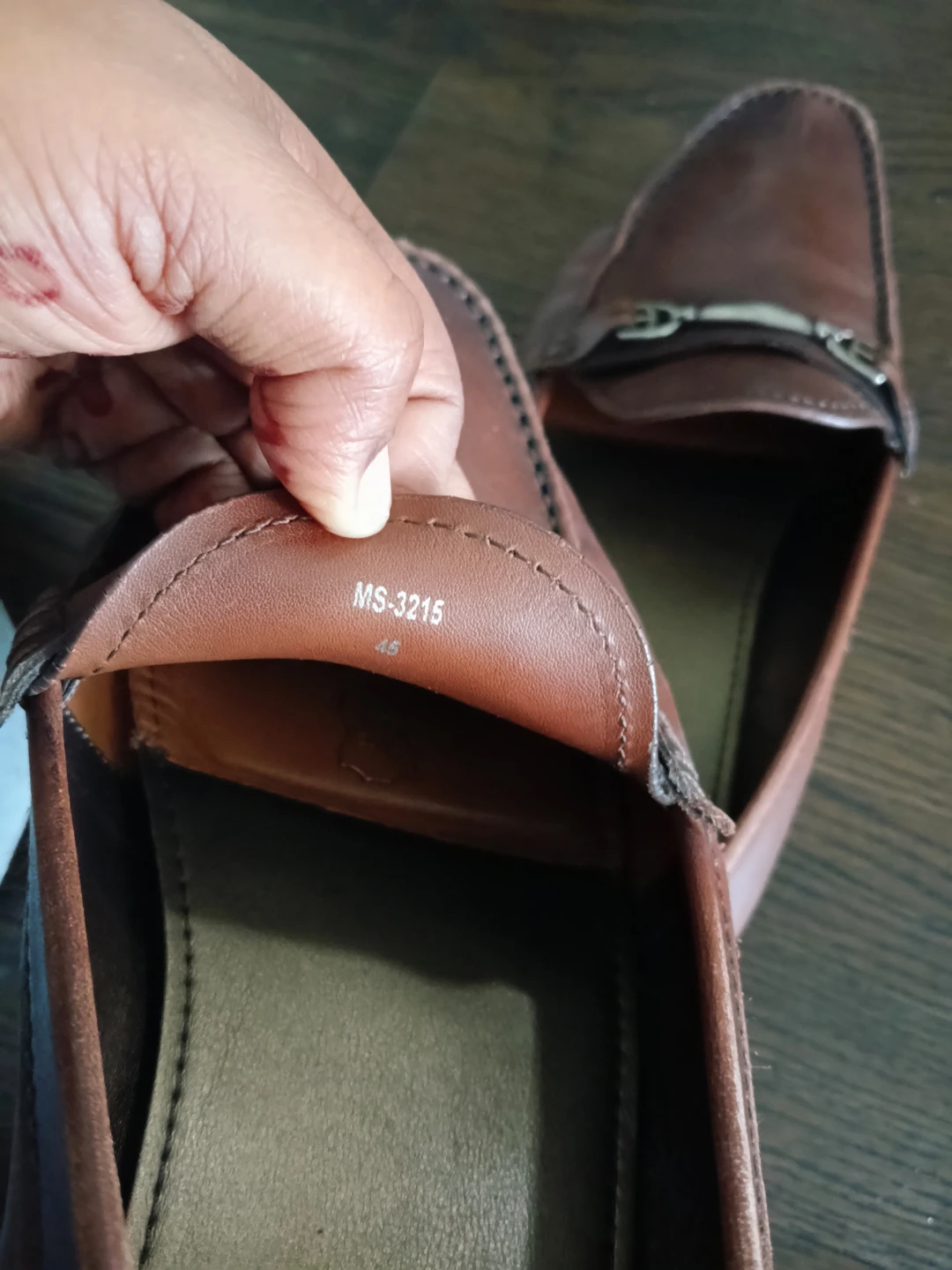 Rosso Brunello Brown Leather Loafers Size 45 - photo 3