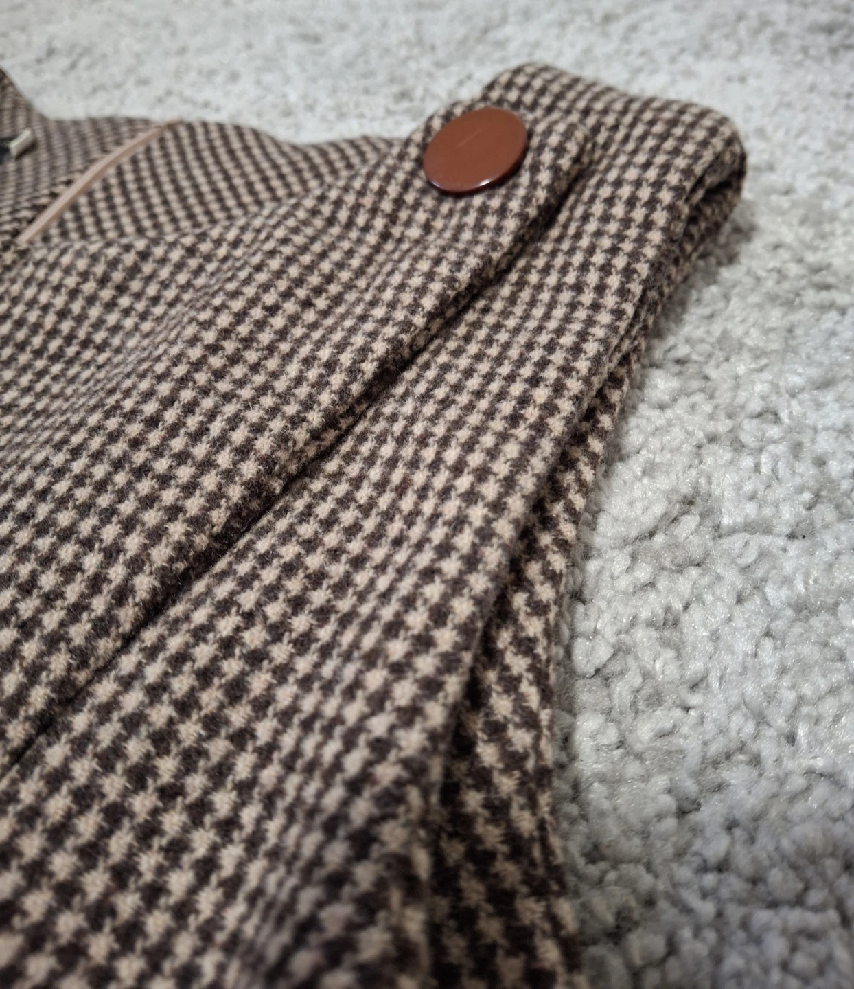 Brown Plaid Pinafore Dress - photo 2