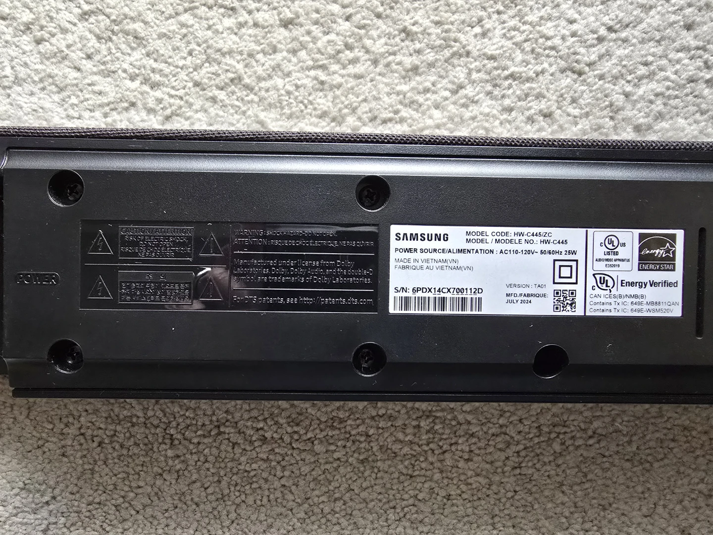 Samsung 2.1 Sound Bar with Wireless Subwoofer-Black - photo 5