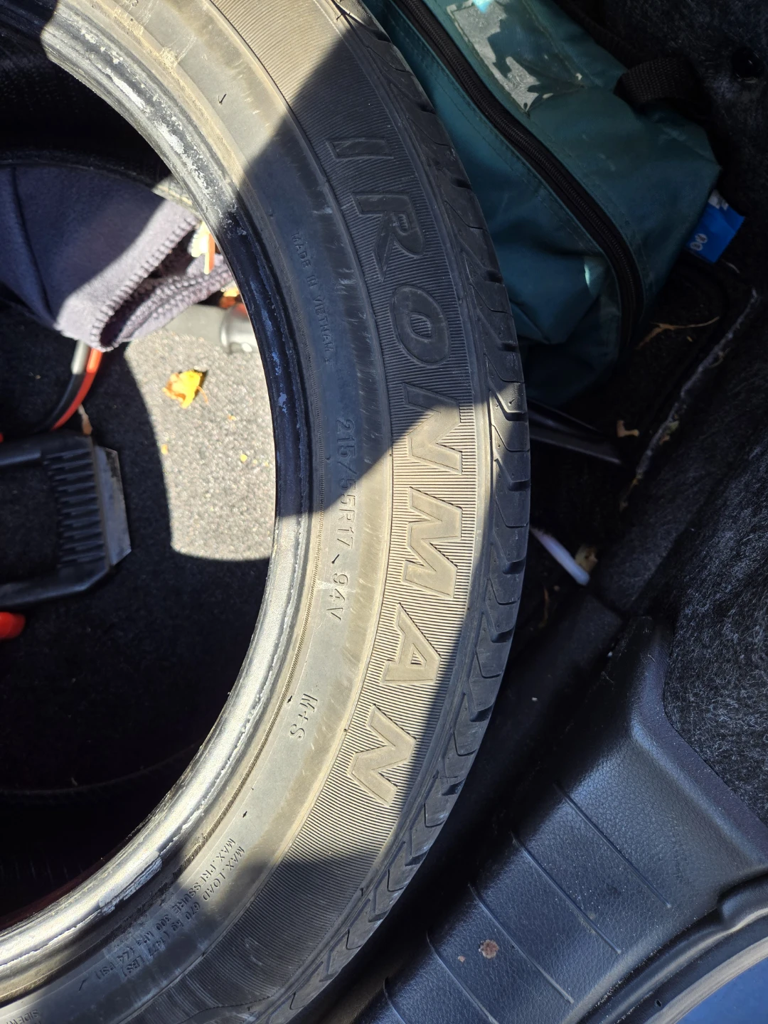 Two Ironman 215/55R17 Tires