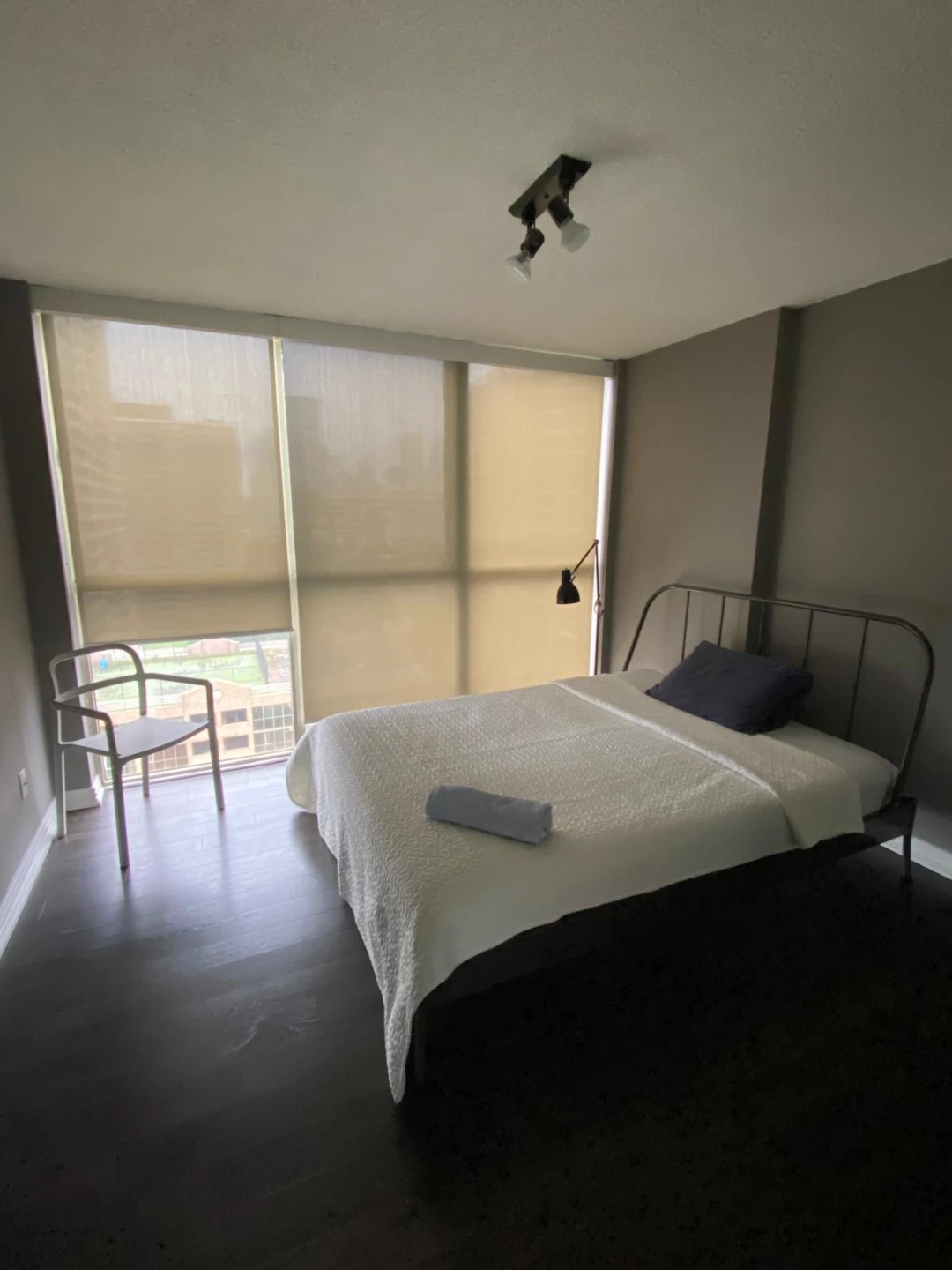 IKEA Queen Metal Bed Frame with Slats and Mattress - photo 2