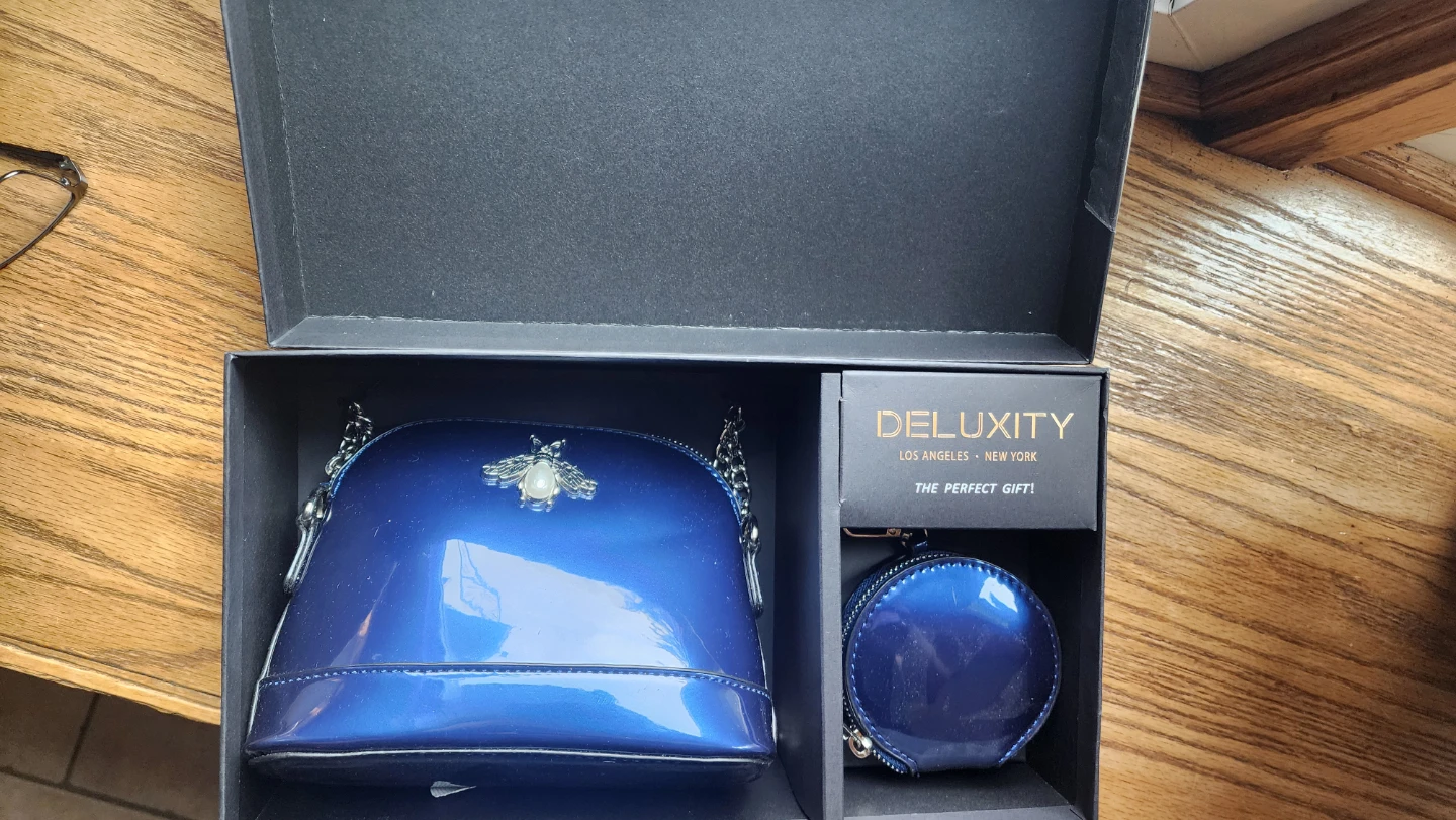 Deluxity Blue Bee Crossbody Bag Set