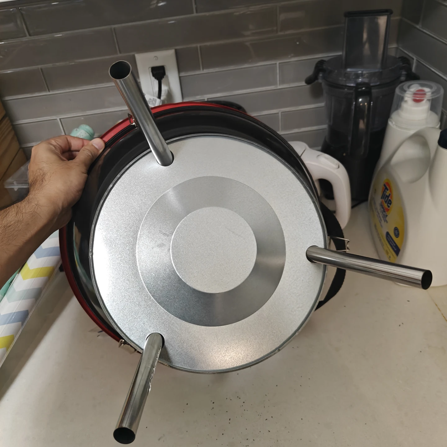 Portable Red Charcoal Grill - photo 2
