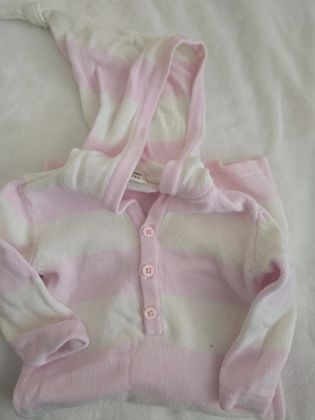 Old Navy Striped Hooded One-Piece, 6-12 Months - photo 3