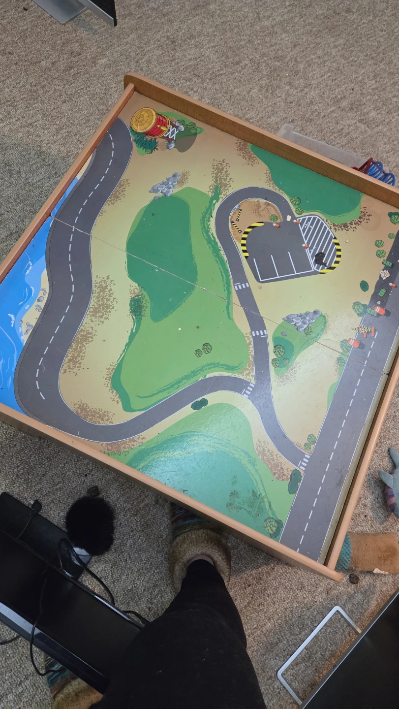Wooden Play Table with Train Set Accessories - photo 2