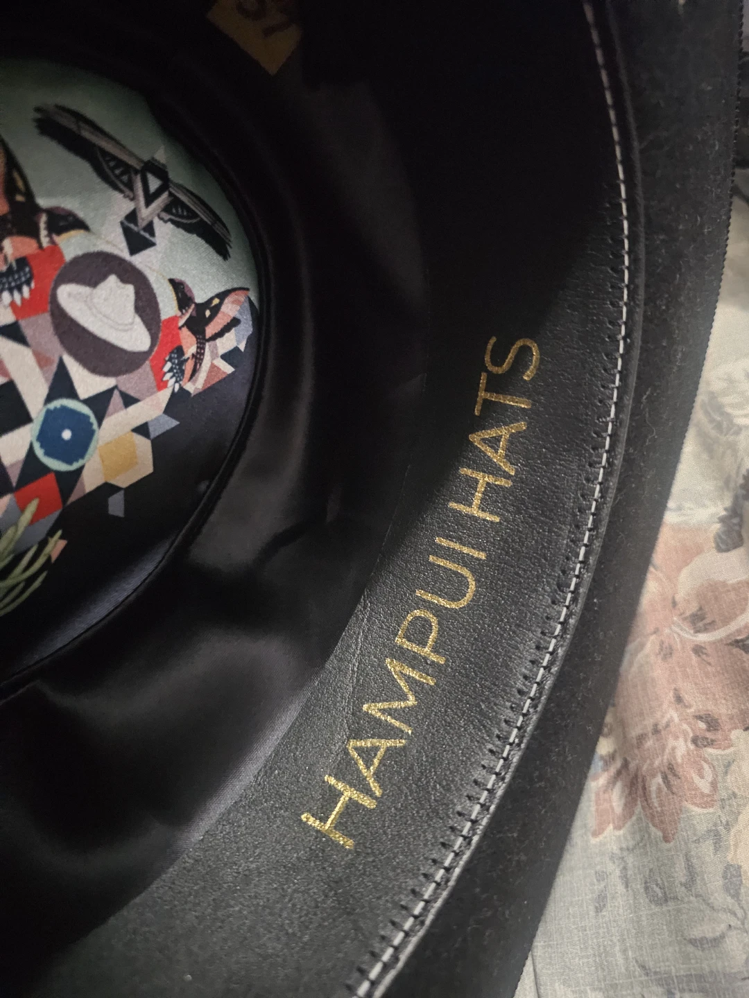Hampui Hats black wool hat