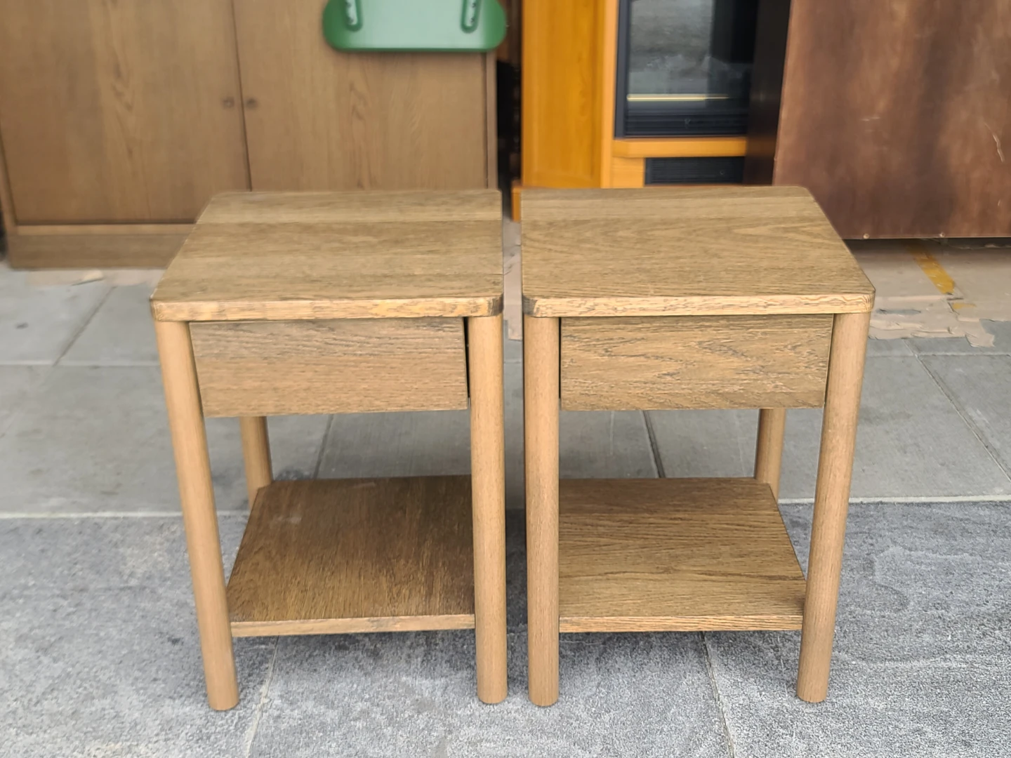 Pair of IKEA TONSTAD Nightstands – Natural Oak Look
