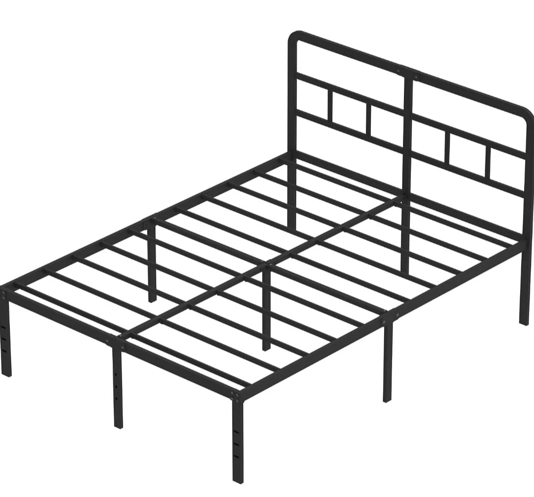 Black Metal Queen Bed Frame - photo 3