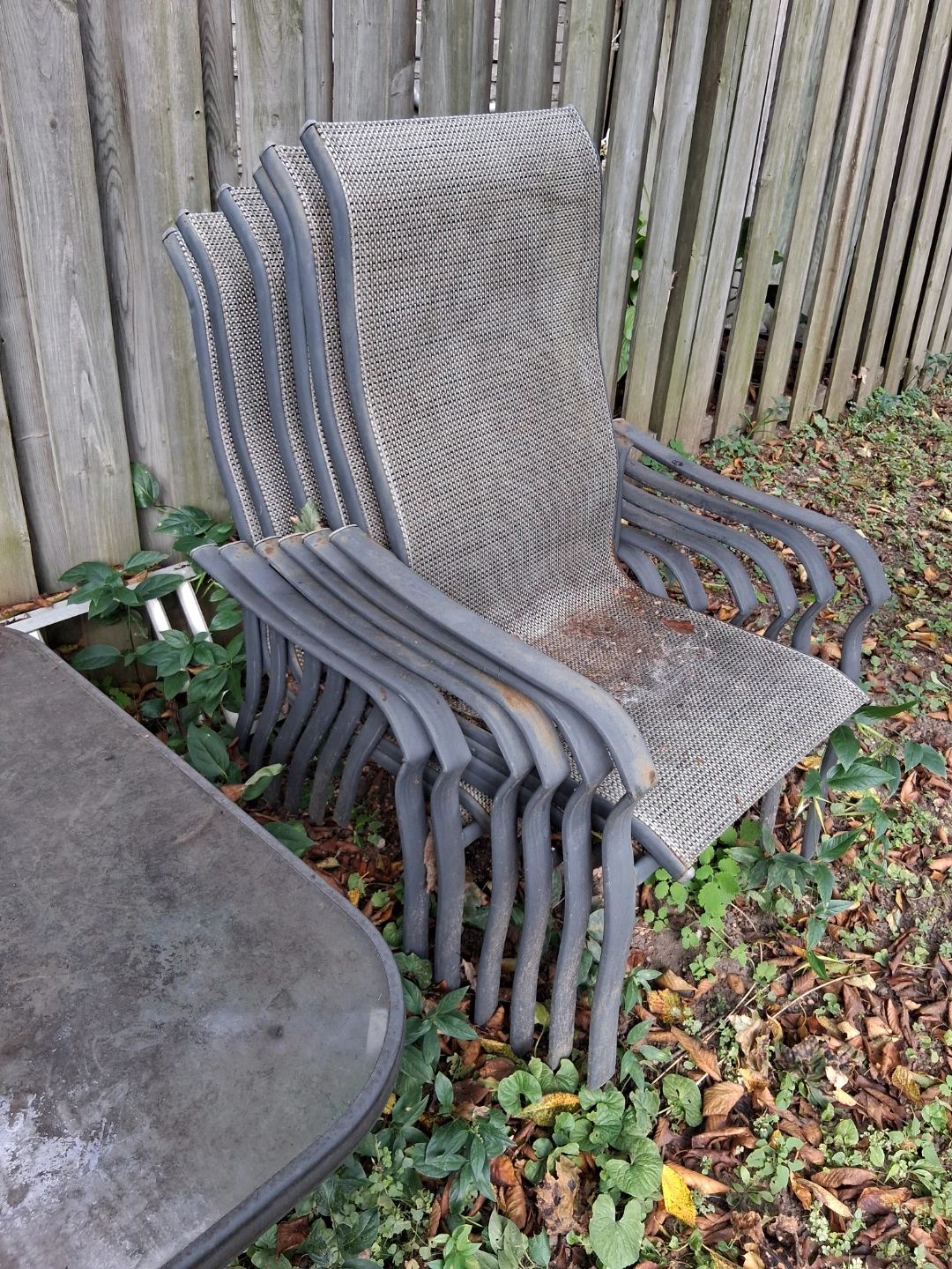 Patio set with 6 chairs and table - photo 2