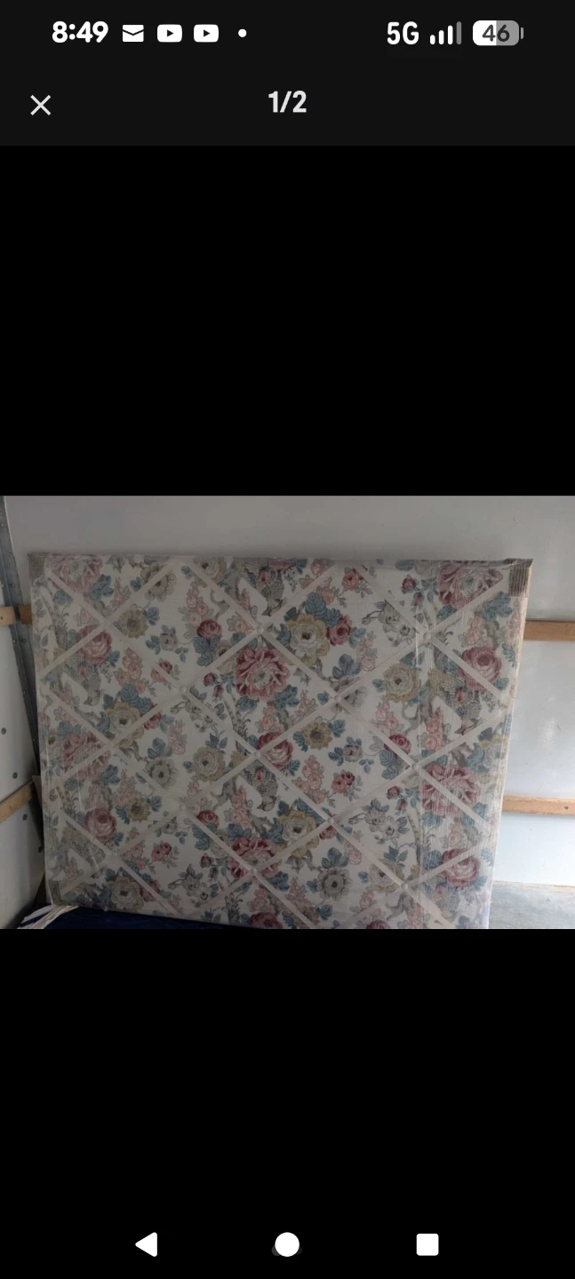 Floral Fabric Memory Board - photo 2